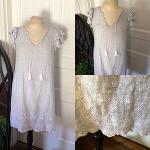 🥂 Old Navy butterfly sleeve seersucker dress sz S